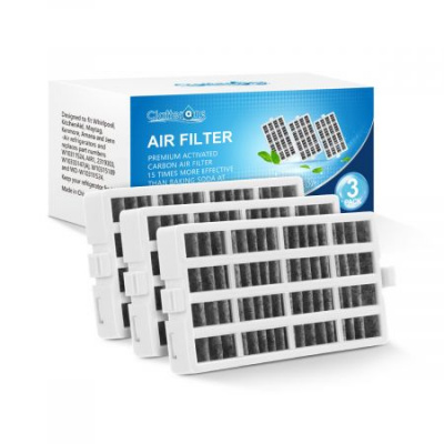 Clatterans CL-A001 Replacement for W10311524 Fresh Flow Refrigerator Air Filter AIR 1, 3-Pack