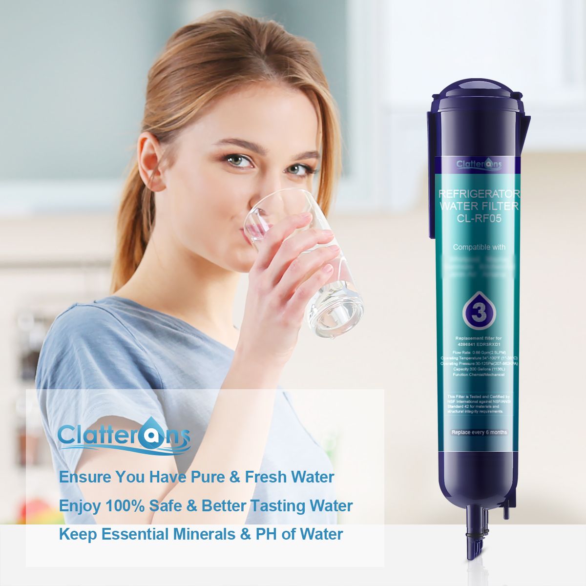 Refrigerator Water Filter 3 4396710 4396841 & Kenmore 9030 Water Filter