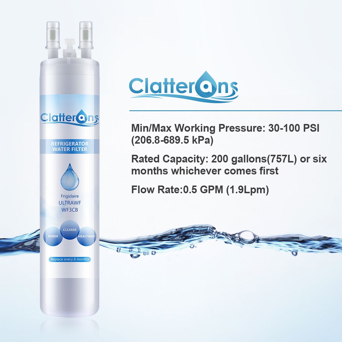 Frigidaire Water Filter WF3CB Ultrawf Water Filter 9999 Water Filter, 3