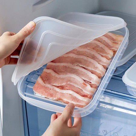 Plastic Bacon Storage Containers with Lids Airtight Cold Cuts Cheese Deli  Meat Saver Food Storage Container