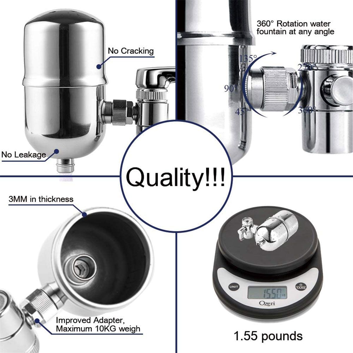 Advanced Faucet Water Filter System Stainless Steel Tap Water