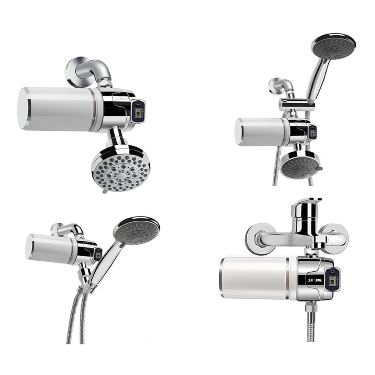 Clatterans 13000 Gallons Shower Filter for Hair & Skin HealthRemoves 99 Chlorine