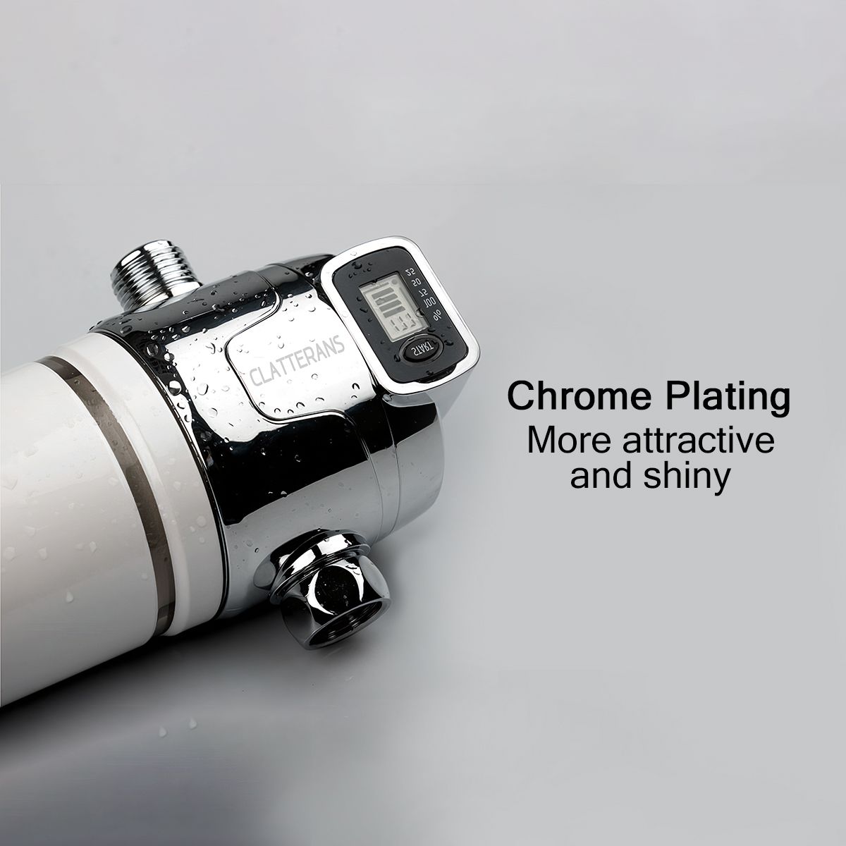 Clatterans 13000 Gallons Shower Filter for Hair & Skin HealthRemoves 99 Chlorine