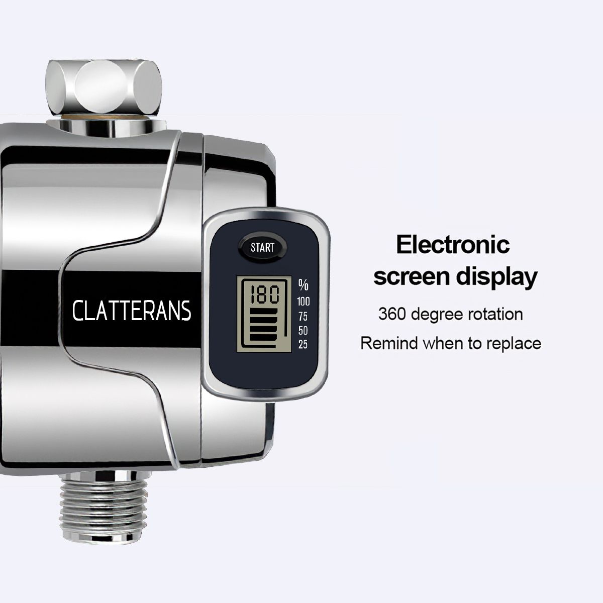 Clatterans 13000 Gallons Shower Filter for Hair & Skin HealthRemoves 99 Chlorine