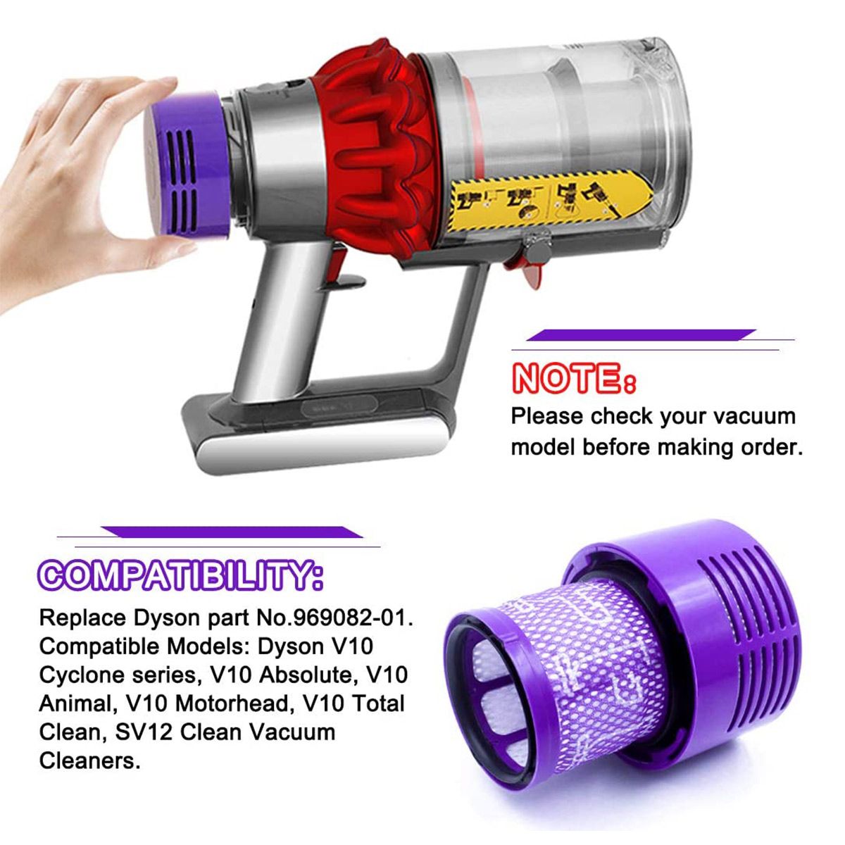 dyson v10 air filter replacement
