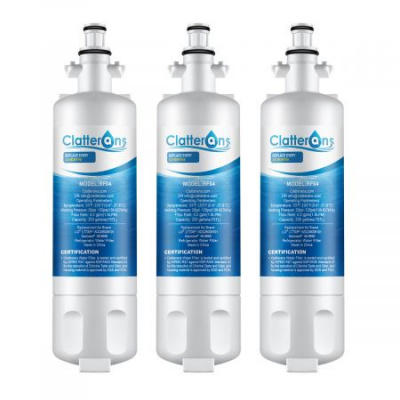 Clatterans CL-RF04 LT700P LG ADQ36006101 Refrigerator Water Filter & 469690 Water Filter, 3-Pack