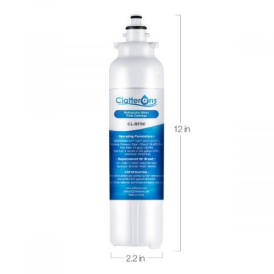 Clatterans CL-RF80 LG Refrigerator Water Filter LT800P ADQ73613401 Replacement & 469490 Water Filter, 2-Pack