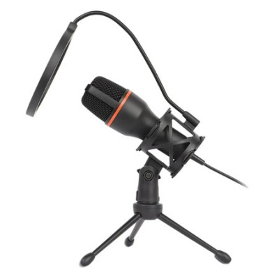 USB Microphone with Tripod Stand and PC Filter Microphone for Karaoke Recording Chat Online Podcasting Games