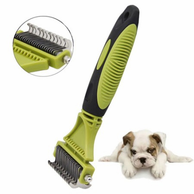 Comb professional dog demat and dog brush long, dog grooming rake effectively reduces hair loss up to 95