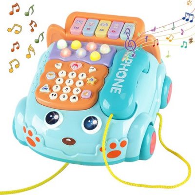 Cartoon Toy, Baby Piano, Music Toy, Children's Cell Phone, Parent-child Light, Interactive Toy, Early Education Gift For Kids