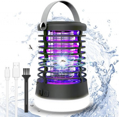 Electric Mosquito Lamp Bug Zapper Outdoor 2-in-1 Portable Camping Mosquito Killer Lamp