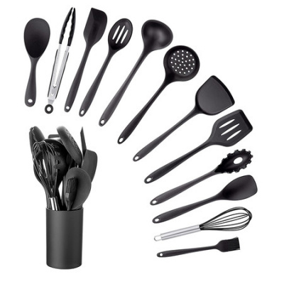 12 Pieces BPA Free Nylon Heat Resistant Cooking Tools and Utensils Black