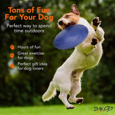 Dog Frisbee Toy - Soft Rubber Disc for Large Dogs - Frisbee for Aggressive Play - Tough and Durable for Pets