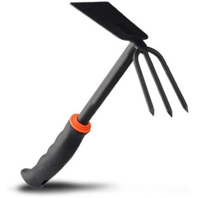 2-in-1 Hoe Dual-use Hoe and Rake Gardening Digging Hoe with Non-slip Handle