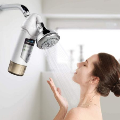 Clatterans FDA Approved Shower Filter with Replaceable Cartridges, Shower Head Filter with Double Filters, Remove 99% Chlorine (Shower Filter)