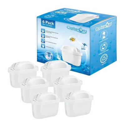 Clatterans Replacement Pitcher Water Filter for Brita Mavea Maxtra 105731 1001122 and LEVOIT Pitcher -6 Pack