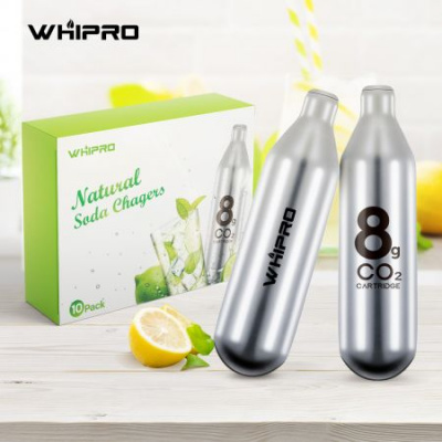 Whipro 8-gram CO2 Cartridges for Soda Chargers/Soda Makers - 20 Pack