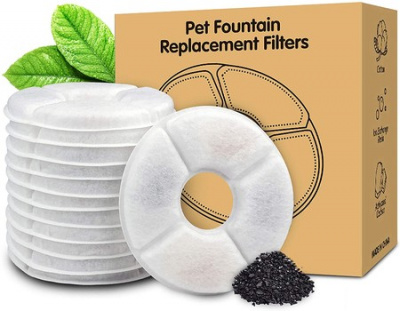 4-Pack Replacement Filters for Cat Fountain | Pet Water Fountain Filters | Activated Carbon Filters