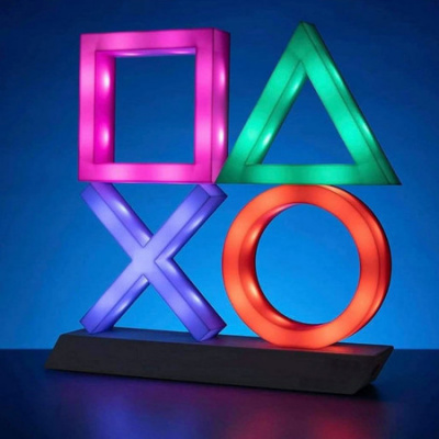 Playstation Icons XL | 3 Modes-Music Reactive Game Room Lighting | Perfect for Home, Office and Bedrooms, Multi-Colour