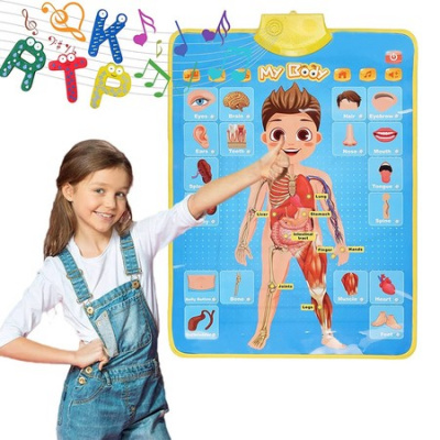 Interactive Educational Human Anatomy Talking Game Toy System to Learn Body Parts for Kids Aged 5 to 12 Years Old