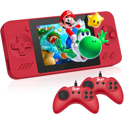 Handheld Game Console , Retro Game Console Powkiddy Q35 Built in 600 Video Games for Kids and Adults(Red)
