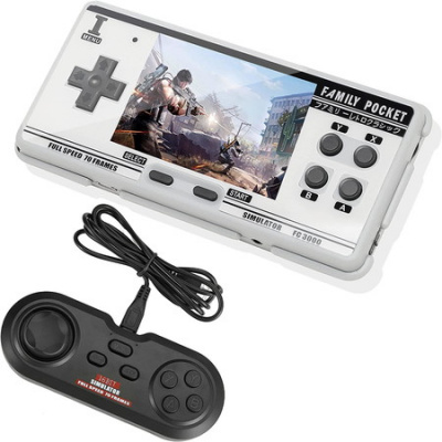 5000 Games Handheld Console Retro Classic Games with handle Support 2 players WHITE
