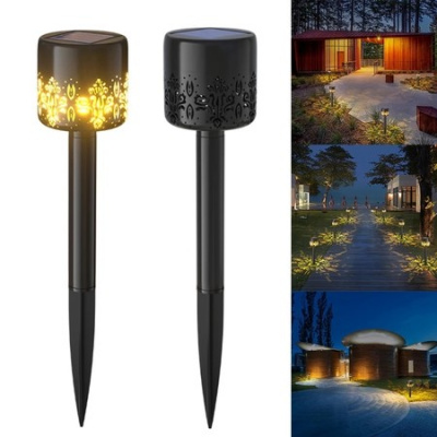 2 Pieces Solar LED Outdoor Garden Decorative Lamp For Garden Decor Landscape Lighting