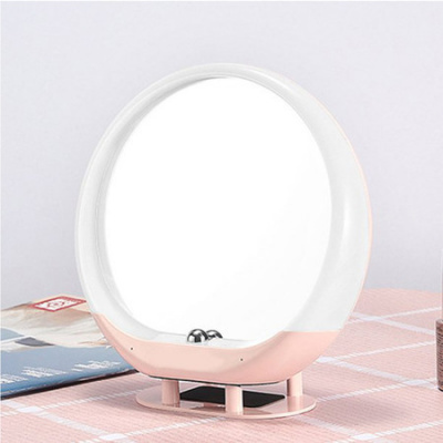 LED Makeup Mirror With Bluetooth Speaker Setting Adjustable Brightness With USB Charging Audio Cable