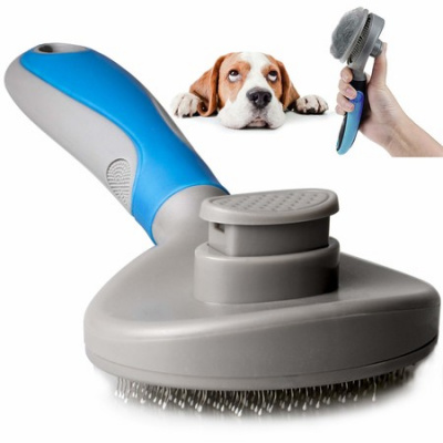Cat and Dog Self Cleaning Brush For Long and Short Haired Dogs (Blue)