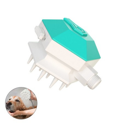Pet Shower Sprayer With Brush Bathing Tool , Scrubber Pet Shower Kit For Dogs Cats