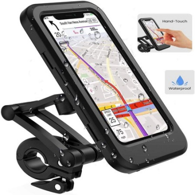 Waterproof Bicycle Handlebar Motorcycle Phone Holder With Touch Screen Outdoor Riding