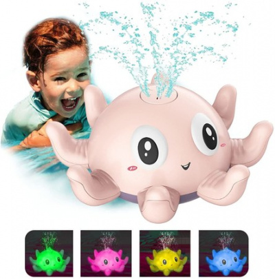 Automatic Water Induction Electric Lamp Bath Toys with Water Sprayer, Bath Toy, Water Spray